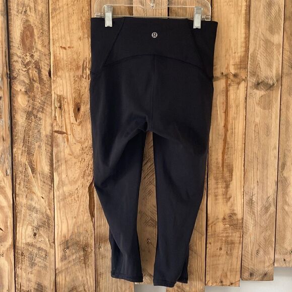 Lululemon Train Times Leggings Crop (17") Black Size 4 - Picture 4 of 16